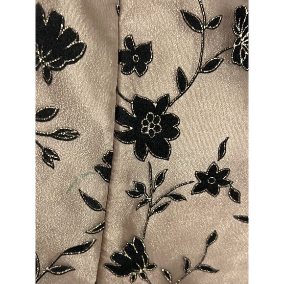 Onyx Nite Floral Embroidered Open Front Jacket Plus Size 26 Brown  Black Elegant - Picture 8 of 16